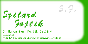 szilard fojtik business card